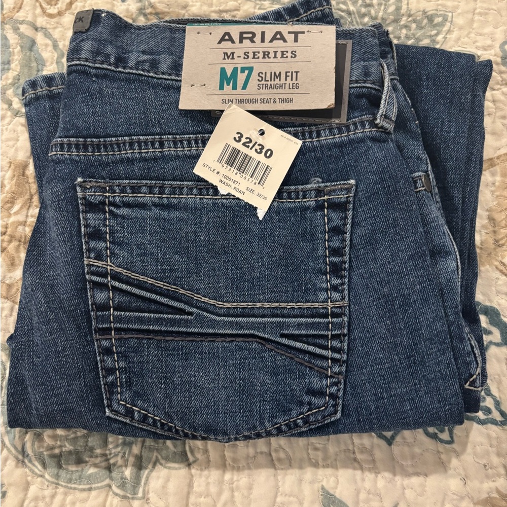 Ariat M7 Slim Fit Jeans in Denim Blue